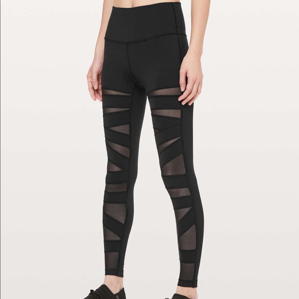 Lululemon Speed Up Tight Mesh 28 Black 6